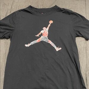 Jordan Black Tee with Red and White Jumpman